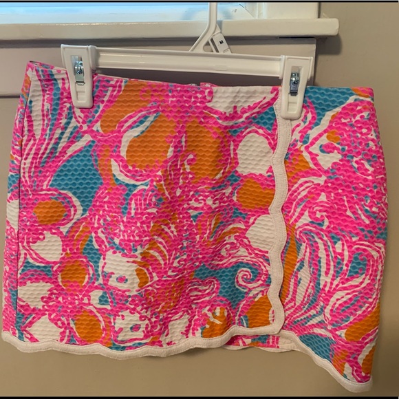 LILLY PULITZER Michelina Skort Shorely Blue sz 0 - Picture 1 of 3